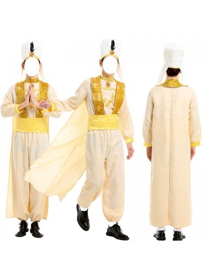 Aladino Vestito Carnevale Costume Uomo Sultano ALAD004